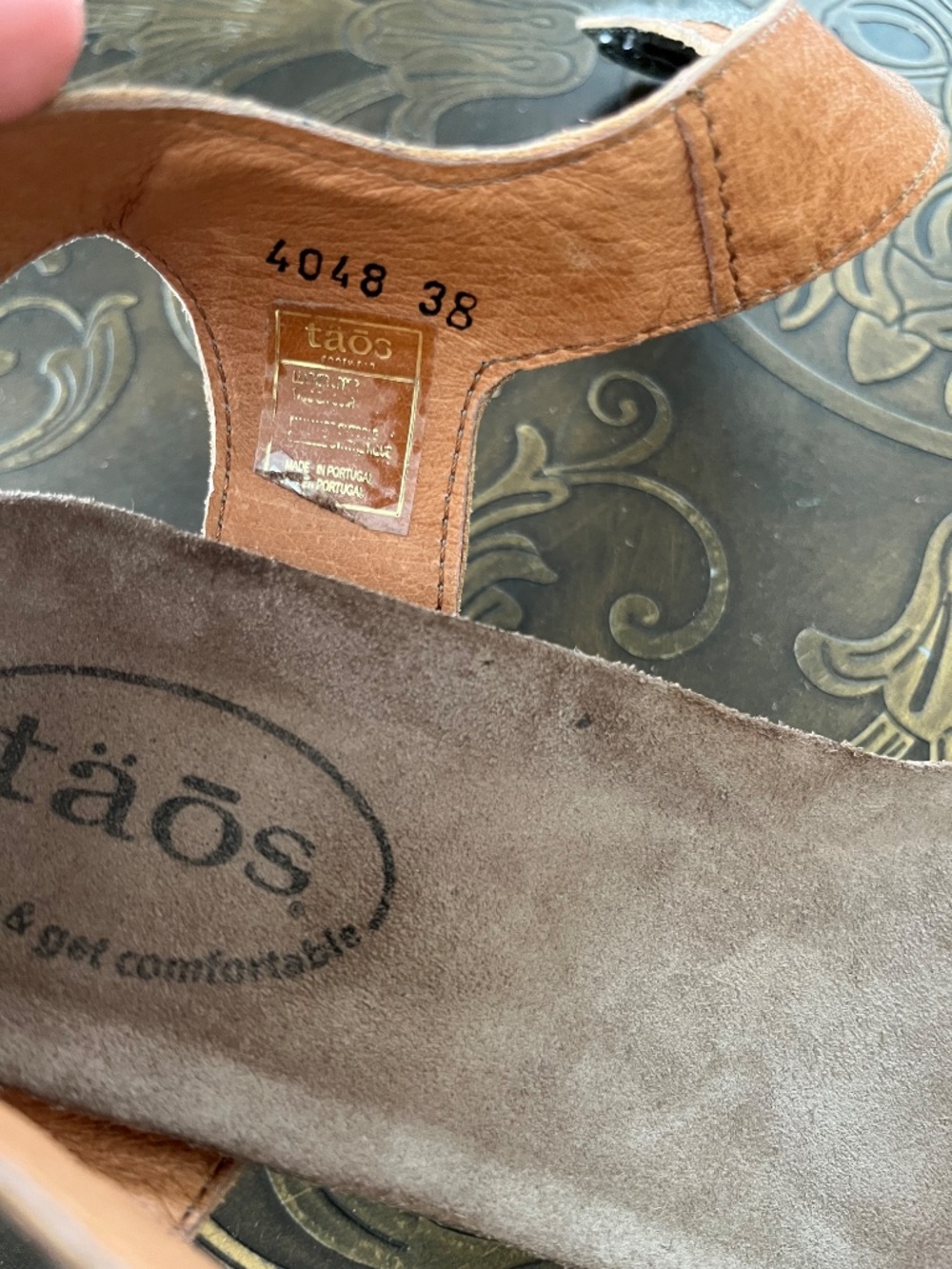 Taos Footwear Leather Wedge Sandals Womens Sz 7.5 (EU 38) Adjustable Straps - Picture 10 of 10